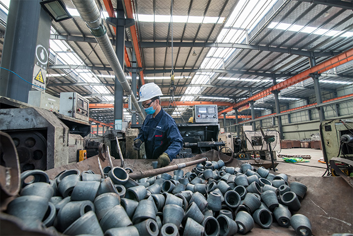 平谷网架配件-锥头加工车间